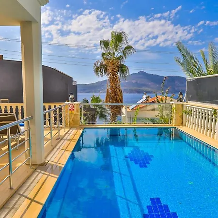 Villa Sari Cicek Kalkan Villa - Lovely Villa With Panoramic Bay View Having Private Pool